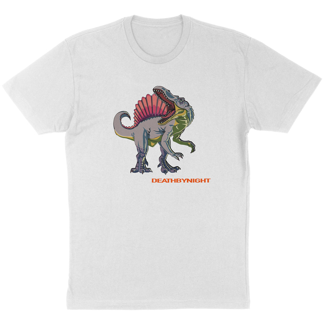 Death By Night Dino Tee White